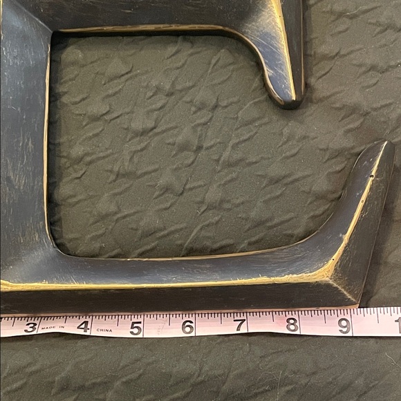Hobby Lobby Distressed Bronze Letter E Wall Decor - Picture 4 of 4